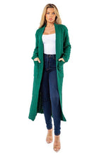 Load image into Gallery viewer, WOMEN FASHION LONG MAXI SWEATER CARDIGAN: OLIVE / XL
