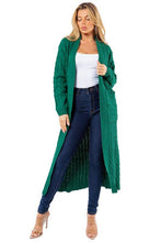 Load image into Gallery viewer, WOMEN FASHION LONG MAXI SWEATER CARDIGAN: OLIVE / XL
