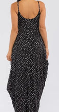 Load image into Gallery viewer, Cami Maxi Dress with Pockets (BLK/POLKA DOT)
