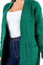 Load image into Gallery viewer, WOMEN FASHION LONG MAXI SWEATER CARDIGAN: OLIVE / XL
