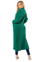 Load image into Gallery viewer, WOMEN FASHION LONG MAXI SWEATER CARDIGAN: OLIVE / XL
