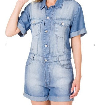 CHARMBRAY SHIRT ROMPER